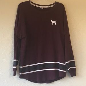 A pullover sweatshirt